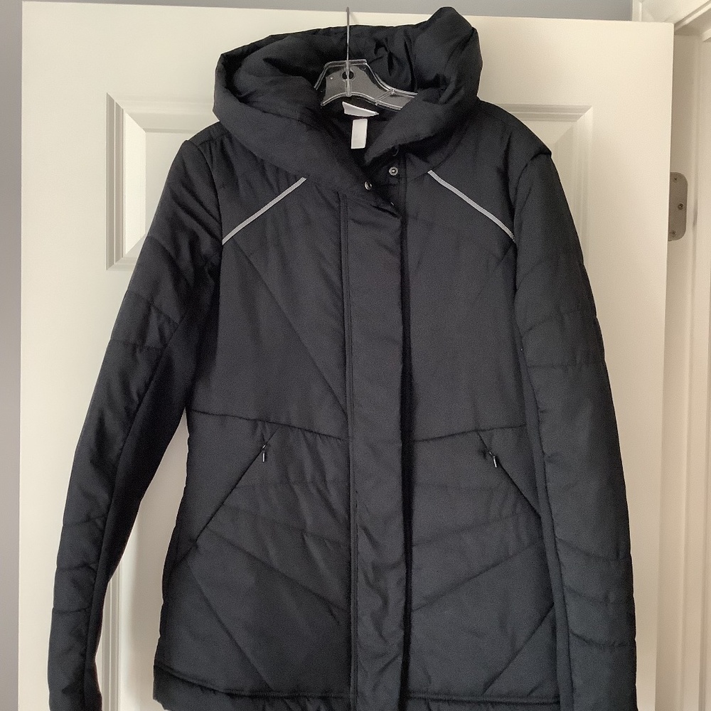 Zella Jacket, Size M, Front Zipper with Snaps, Hood